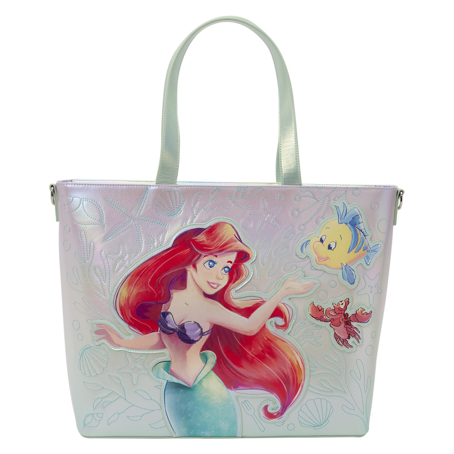 アリエル　トートバッグ　loungefly Disneyプリンセス　値下げ中 Amazon.co.jp: Loungefly リトルマーメイド アリエル、ヒラメ